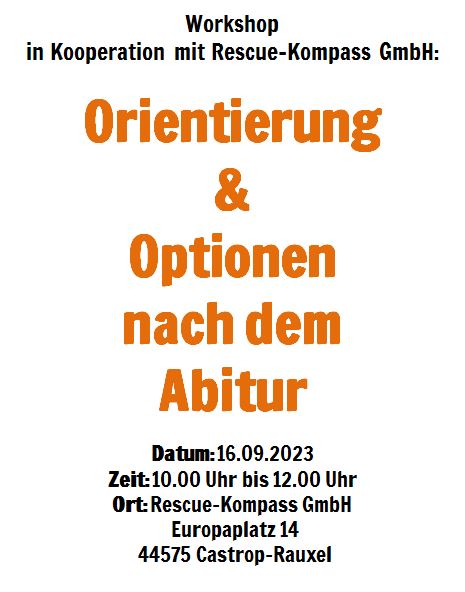 Orientierung und Optionen nach dem Abitur – 20.10.2023 – Castrop-Rauxel